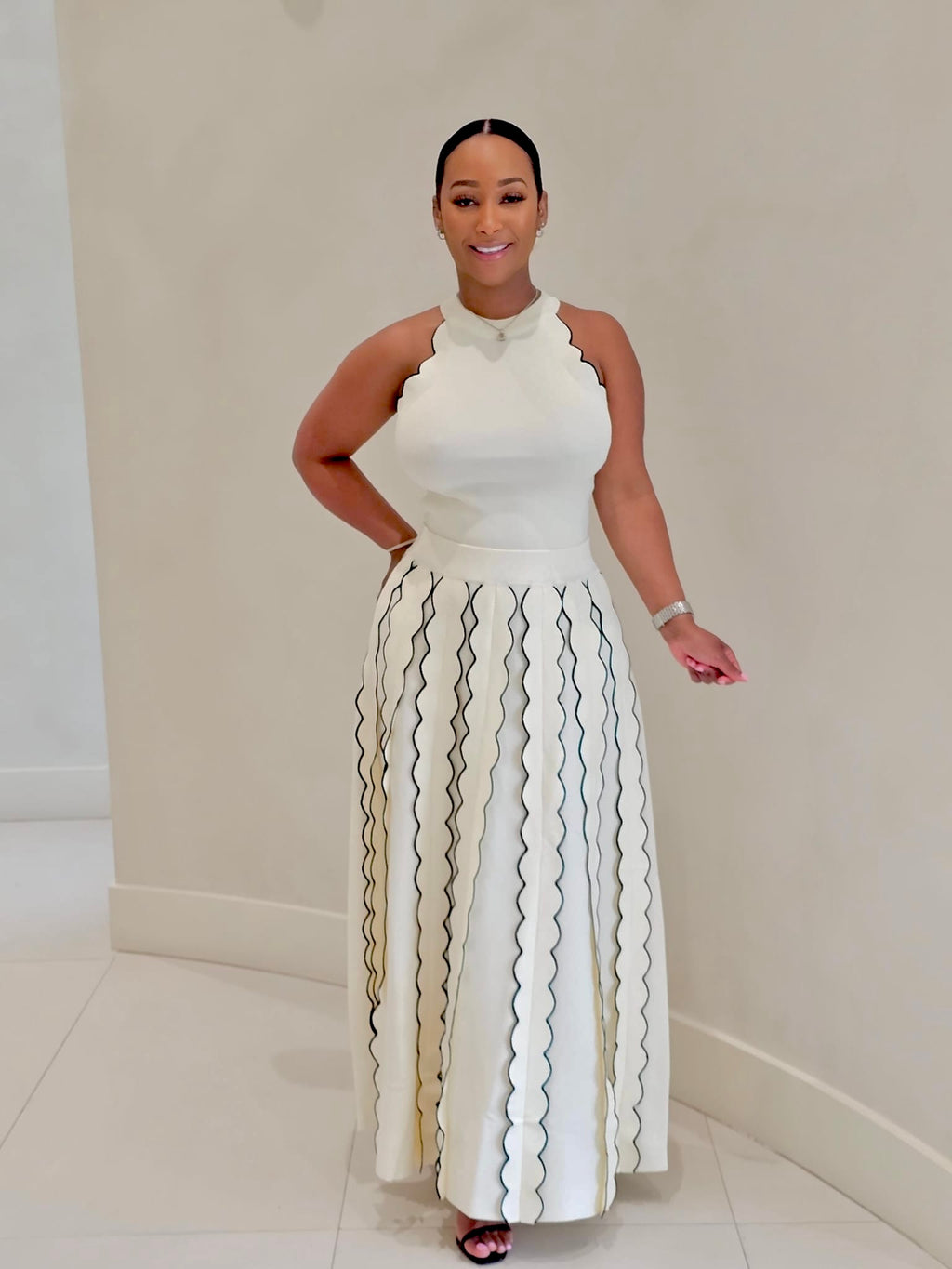 Crème Couture Skirt Set