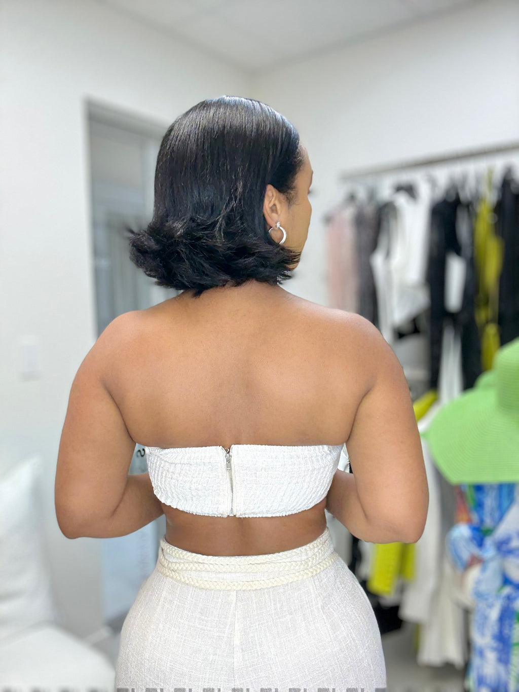 Ivory Luxe Braided Pants Set