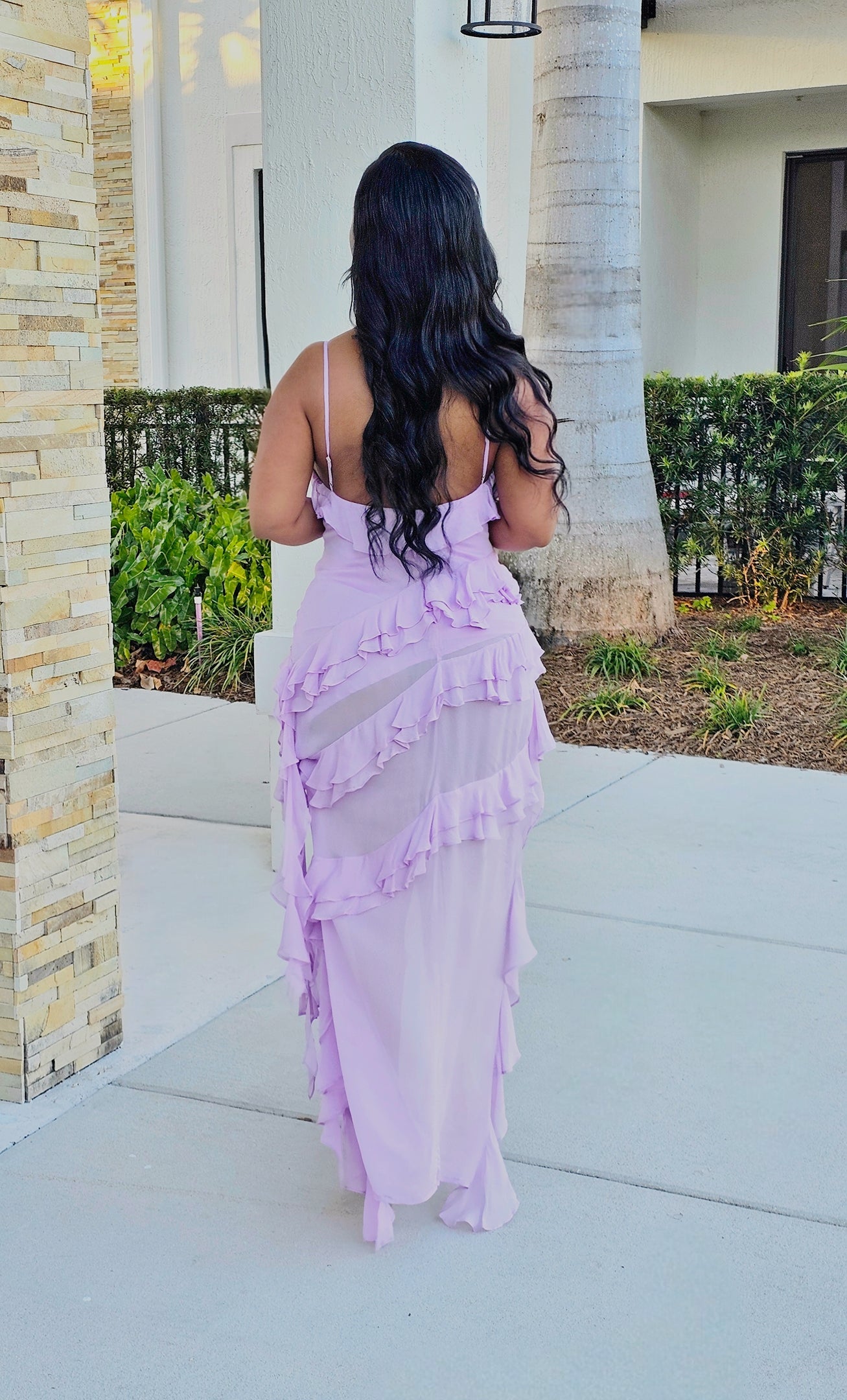 Tabitha Lavender Ruffle Dress