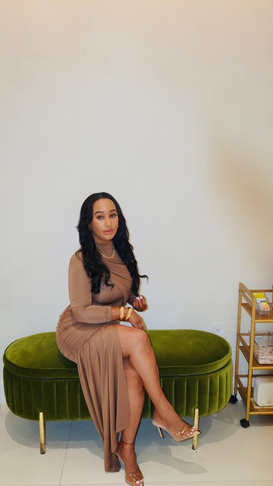 Taupe Muse Mini Dress