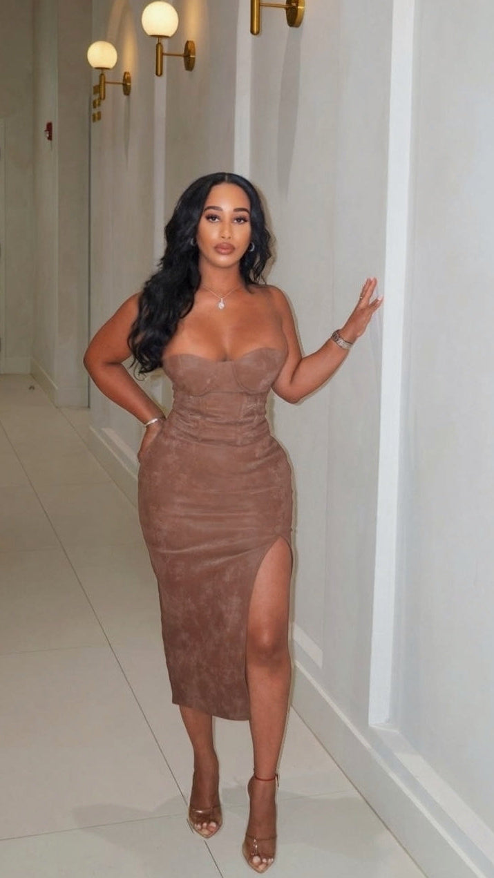 Mocha Muse Bustier Dress