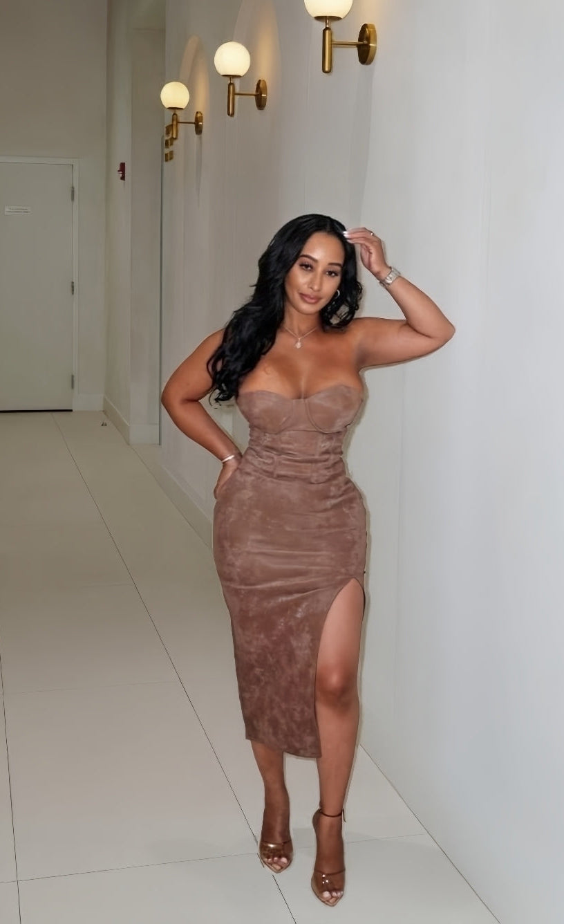 Mocha Muse Bustier Dress