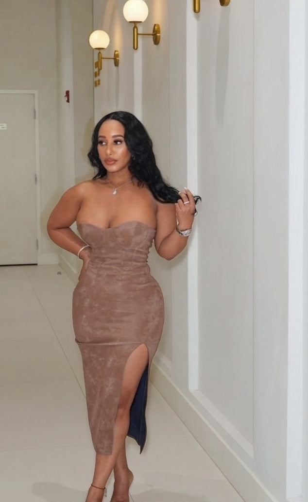 Mocha Muse Bustier Dress