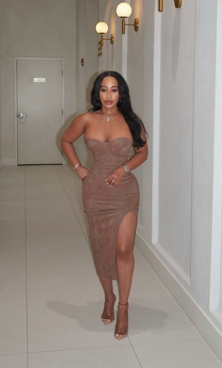 Mocha Muse Bustier Dress