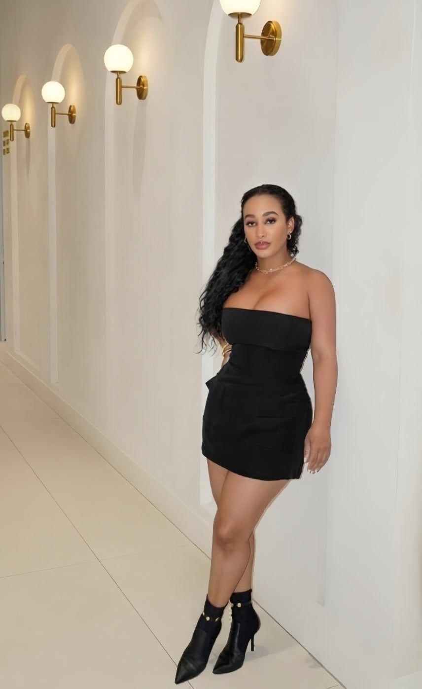 Noir Pocket Mini Dress (Romper)