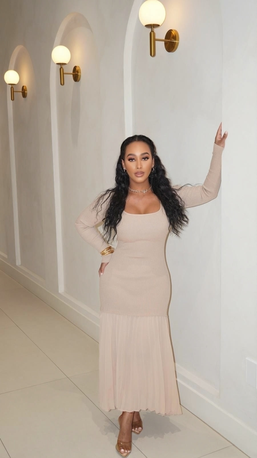 Bare Luxe Midi Dress