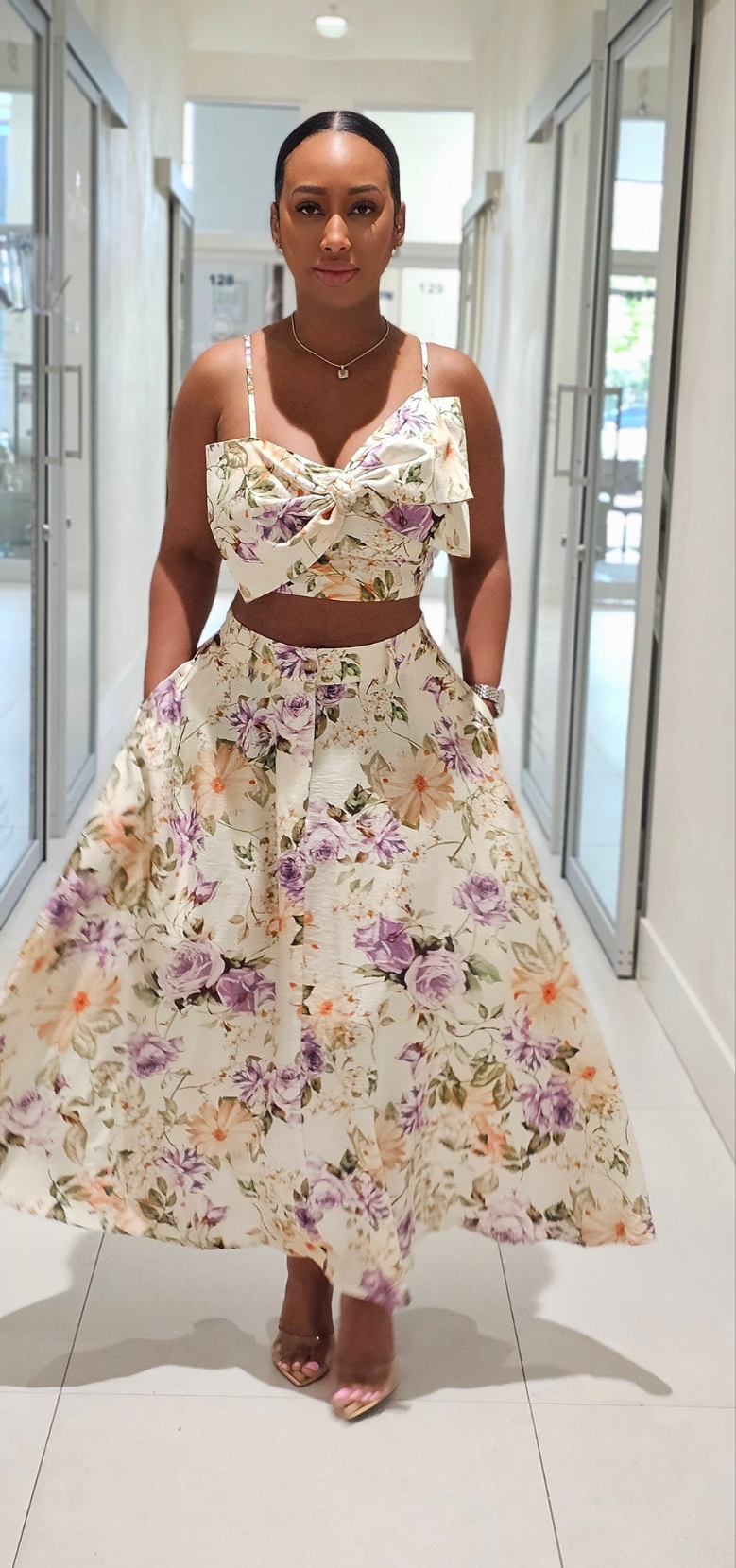 Paloma Bloom Maxi Skirt Set