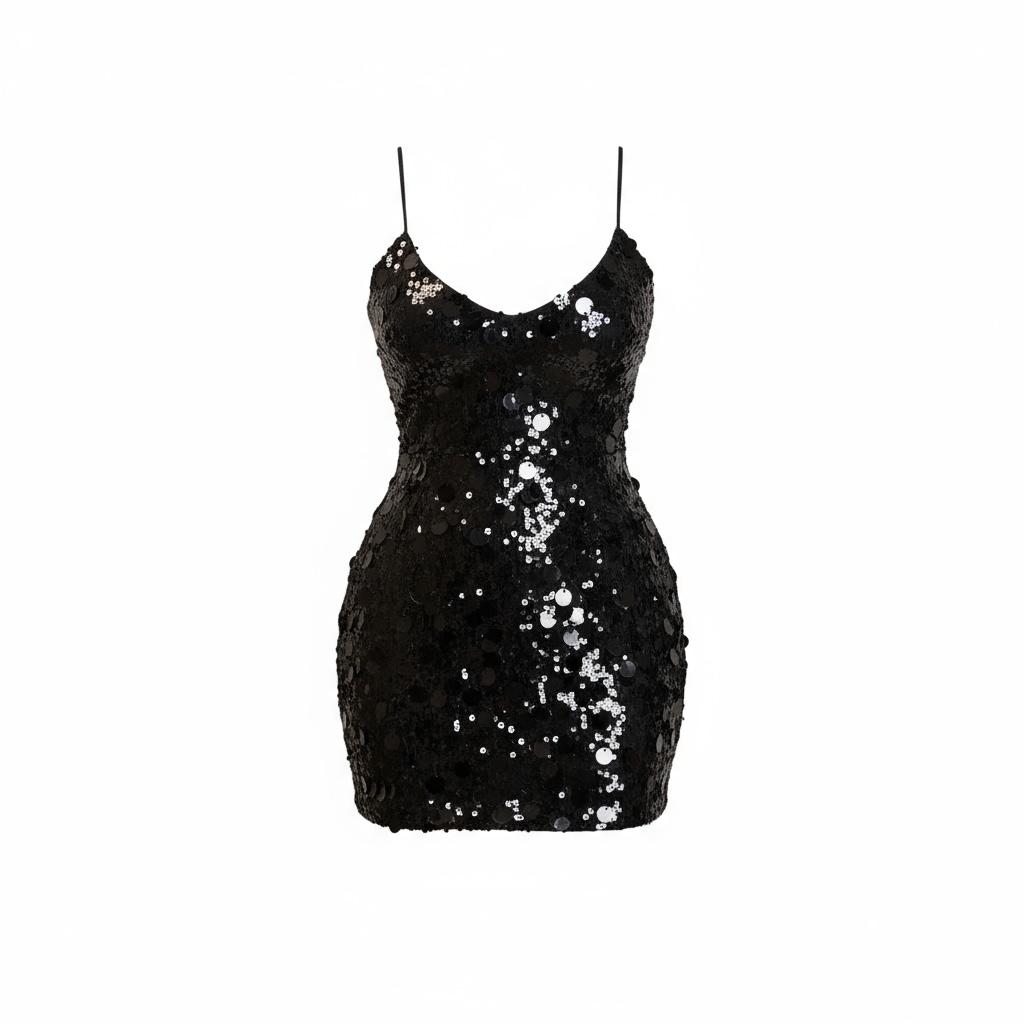 Black Sparks Mini Dress
