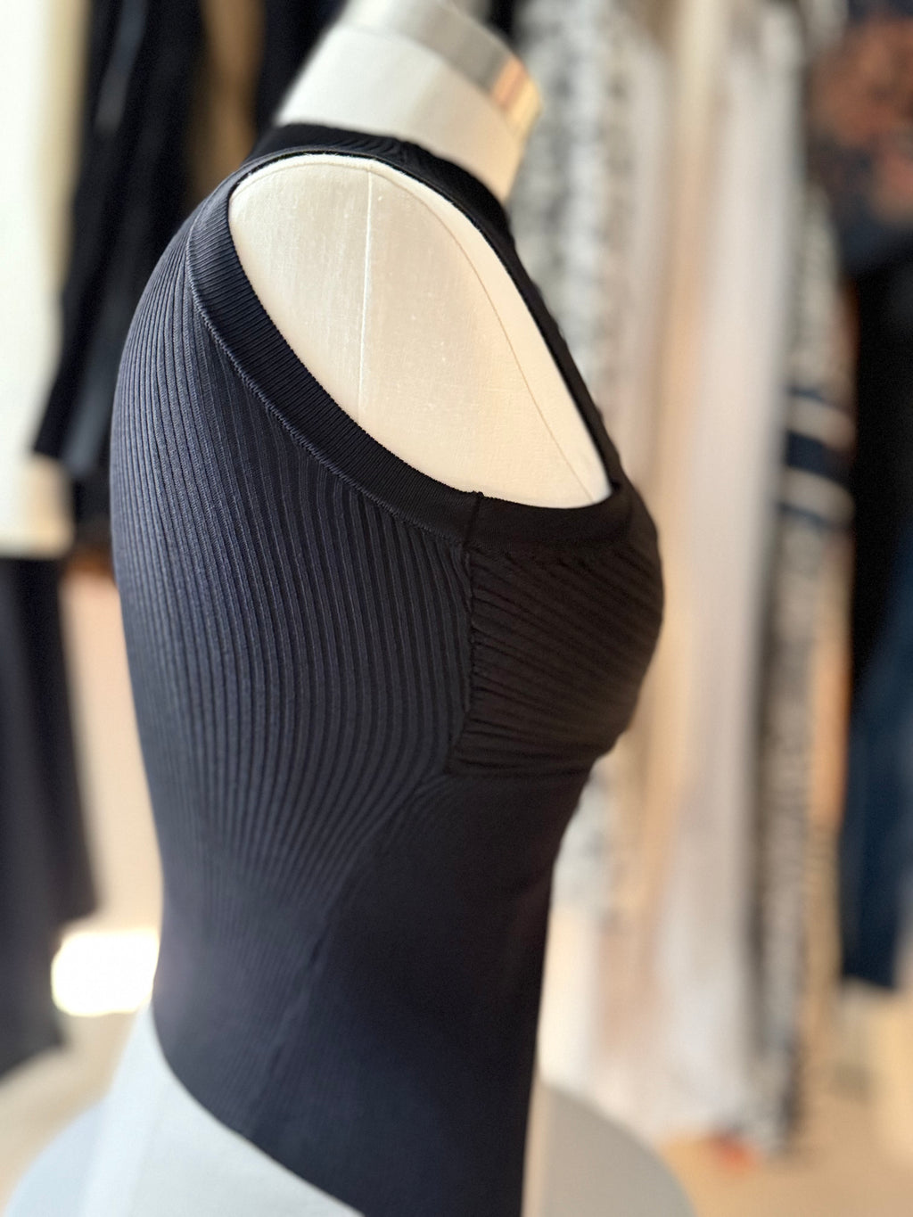 Sculpted Cut Black Top