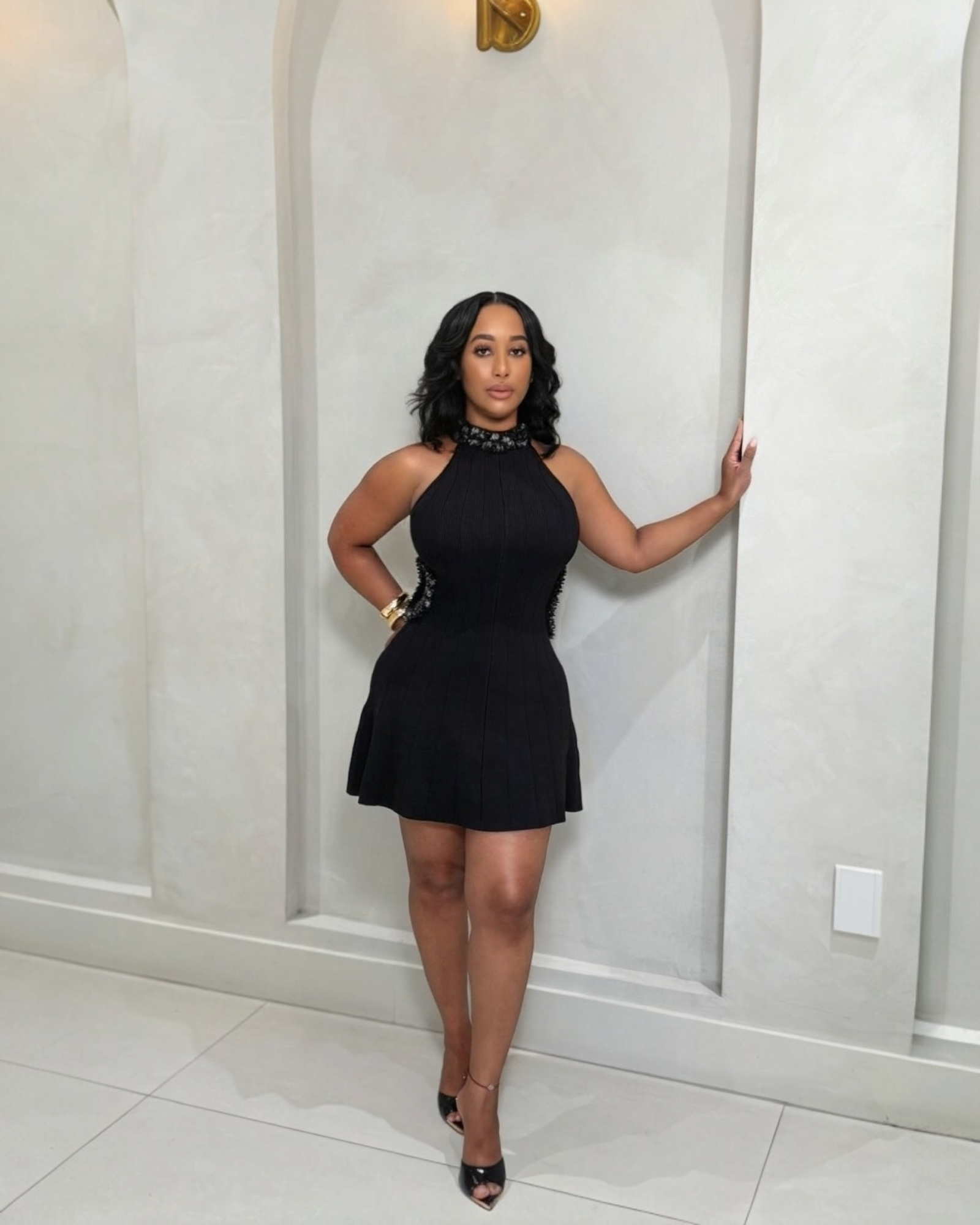 Midnight Elegance Mini Dress