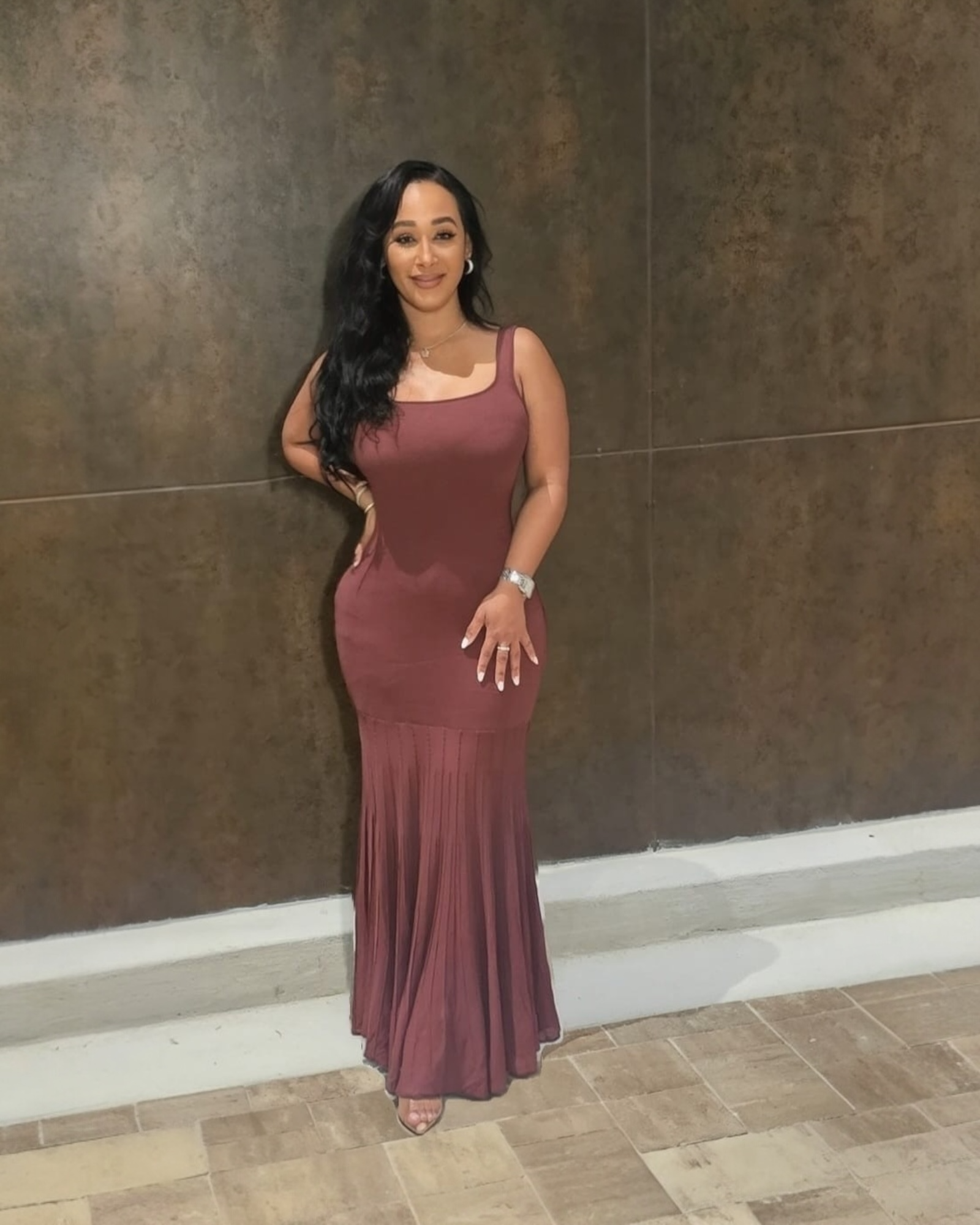 Chocolate Grace Maxi Dress