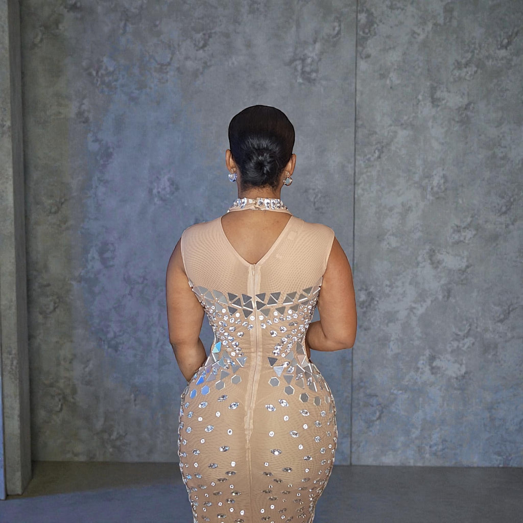 Diamond Mosaic Contour Gown