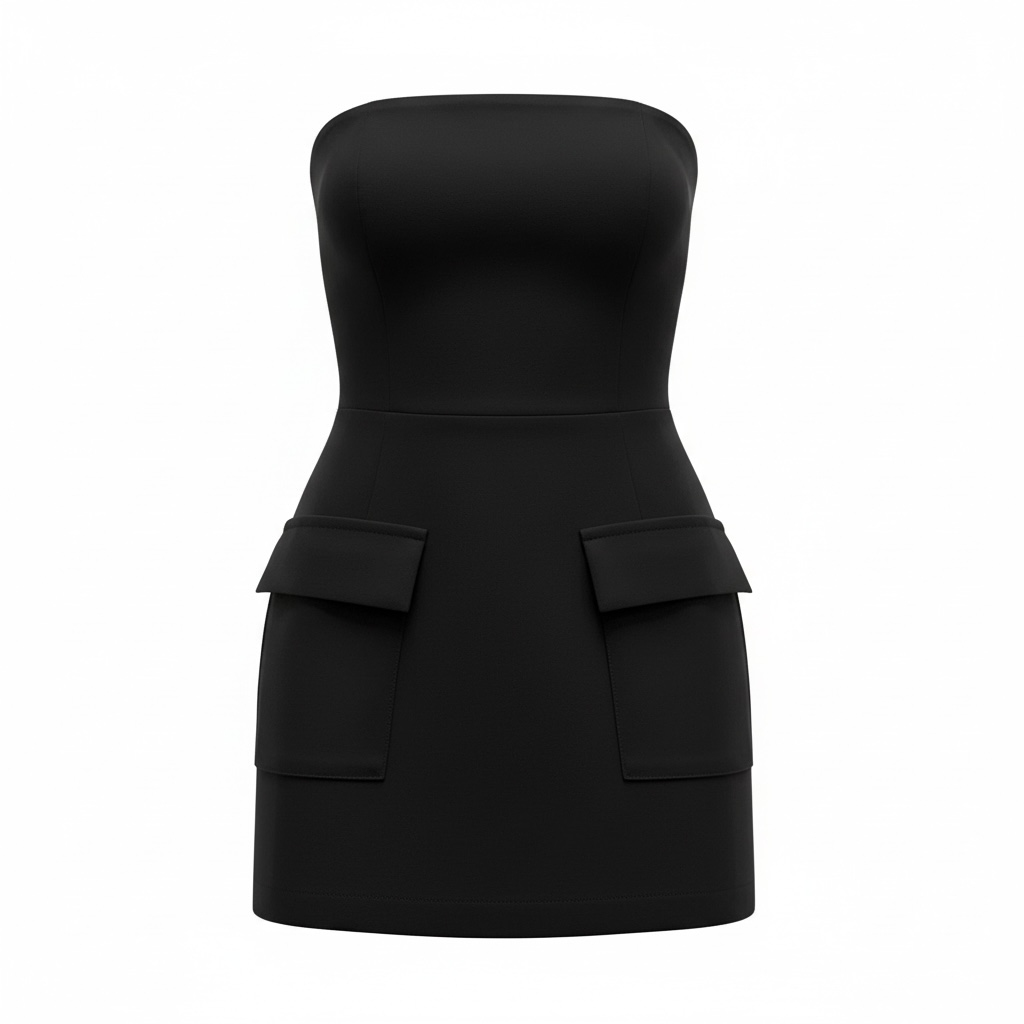 Noir Pocket Mini Dress (Romper)