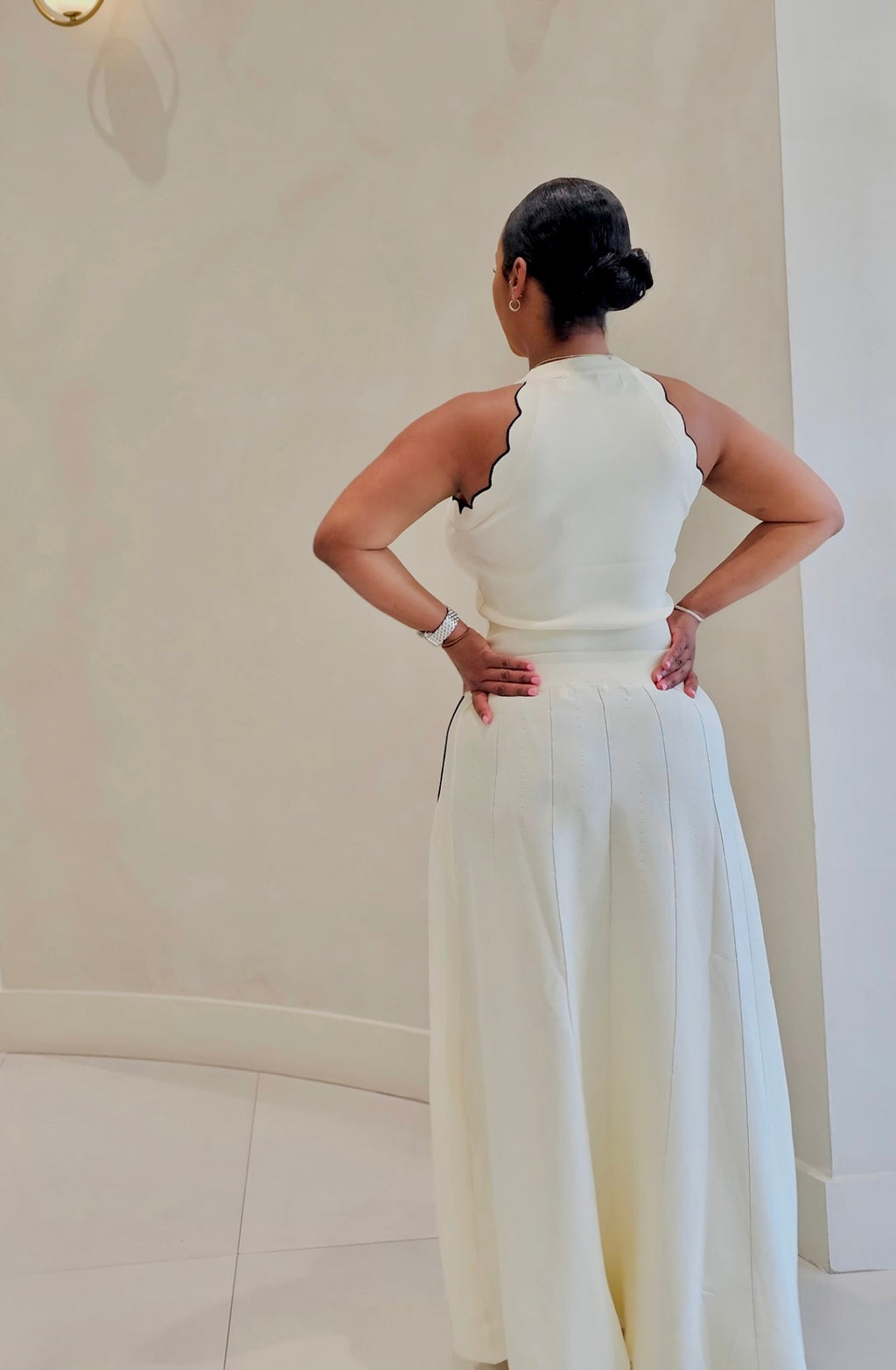 Crème Couture Skirt Set