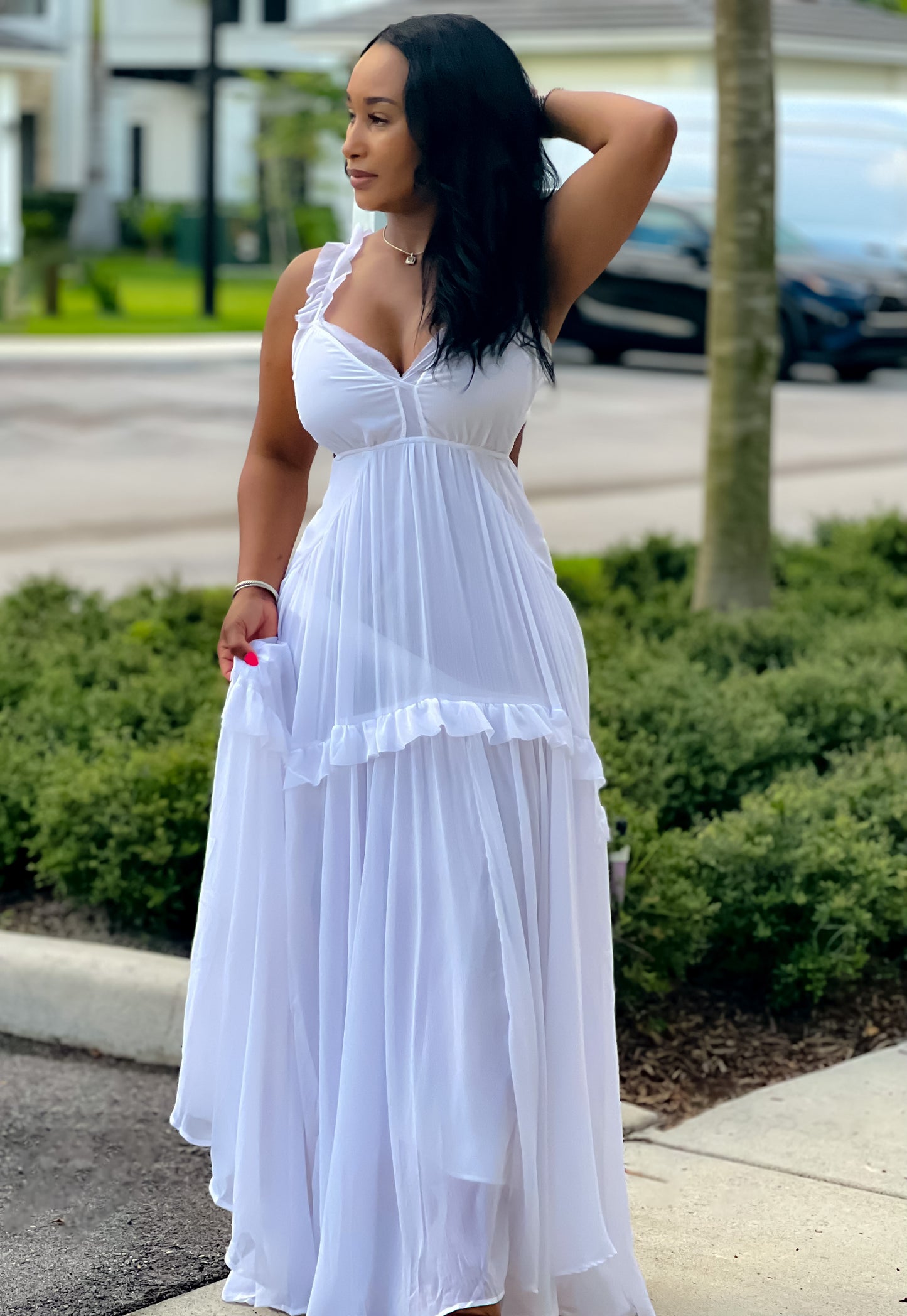 Abigail Maxi Dress (white)