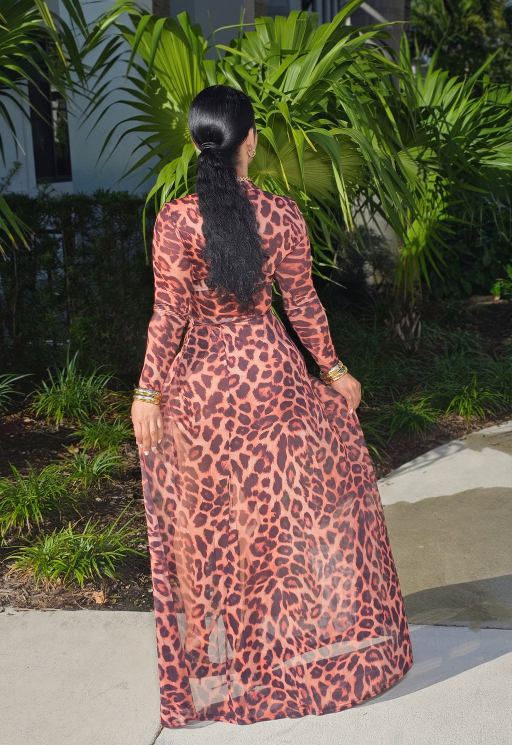 Leopard Wrap Maxi Skirt Set