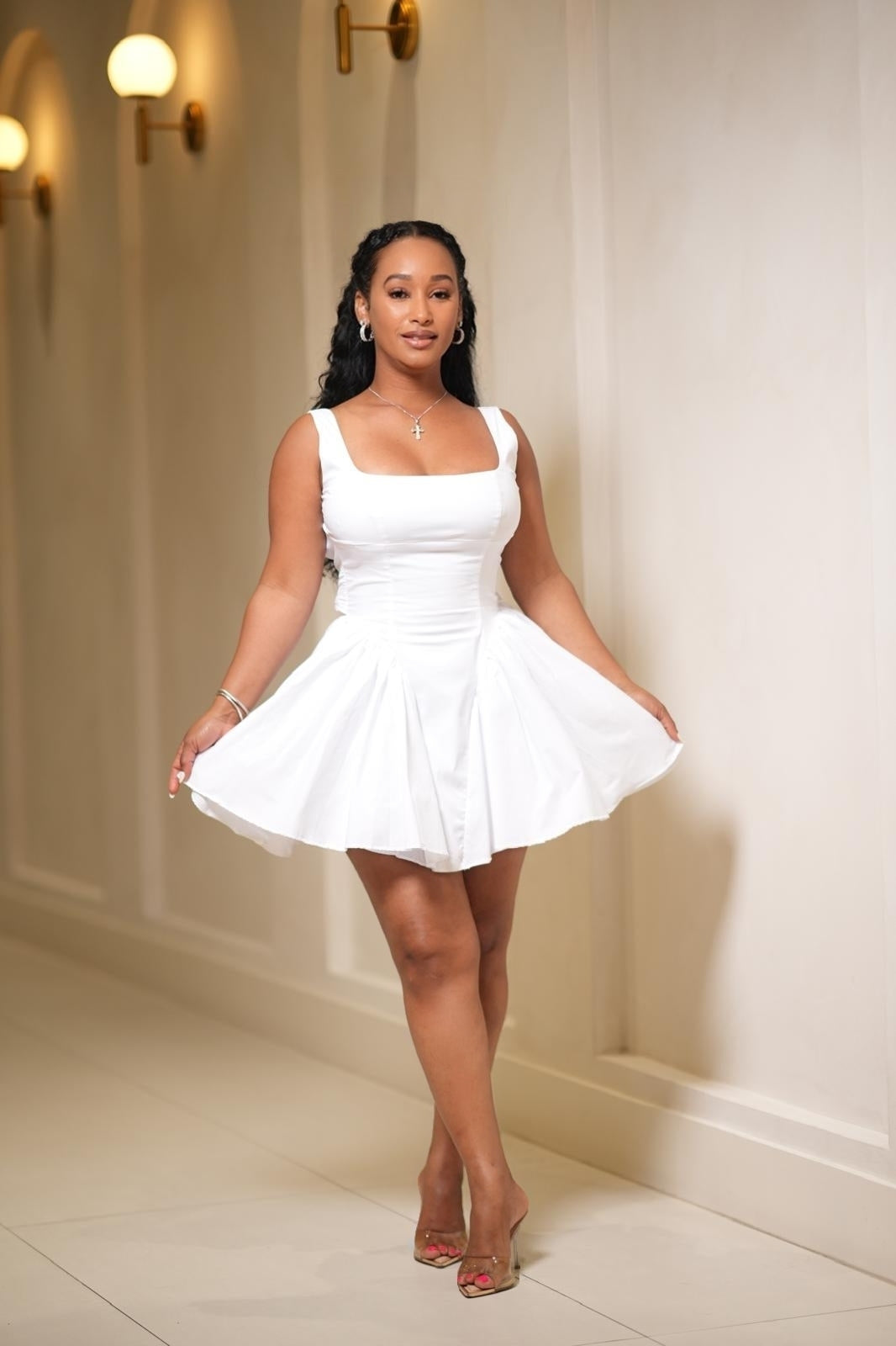 White Whispers Mini Dress