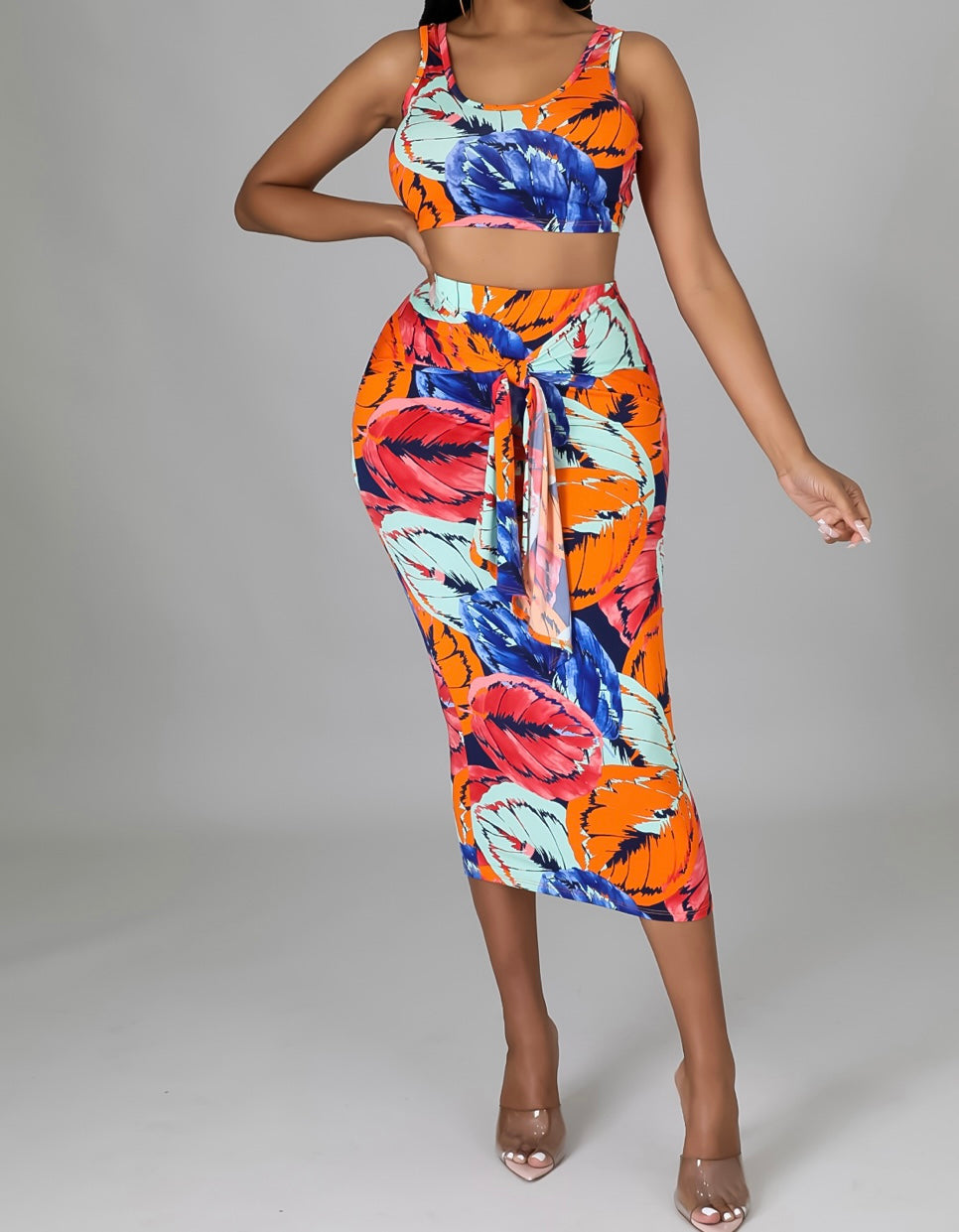 Connie Colors 2 Piece Skirt Set