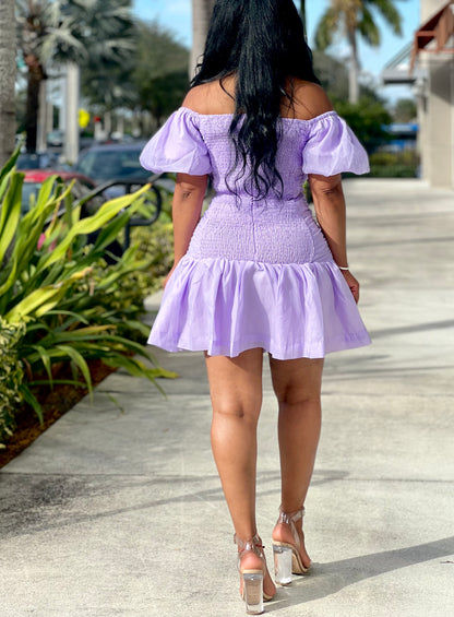 Rosy Mini Dress (Lavender)