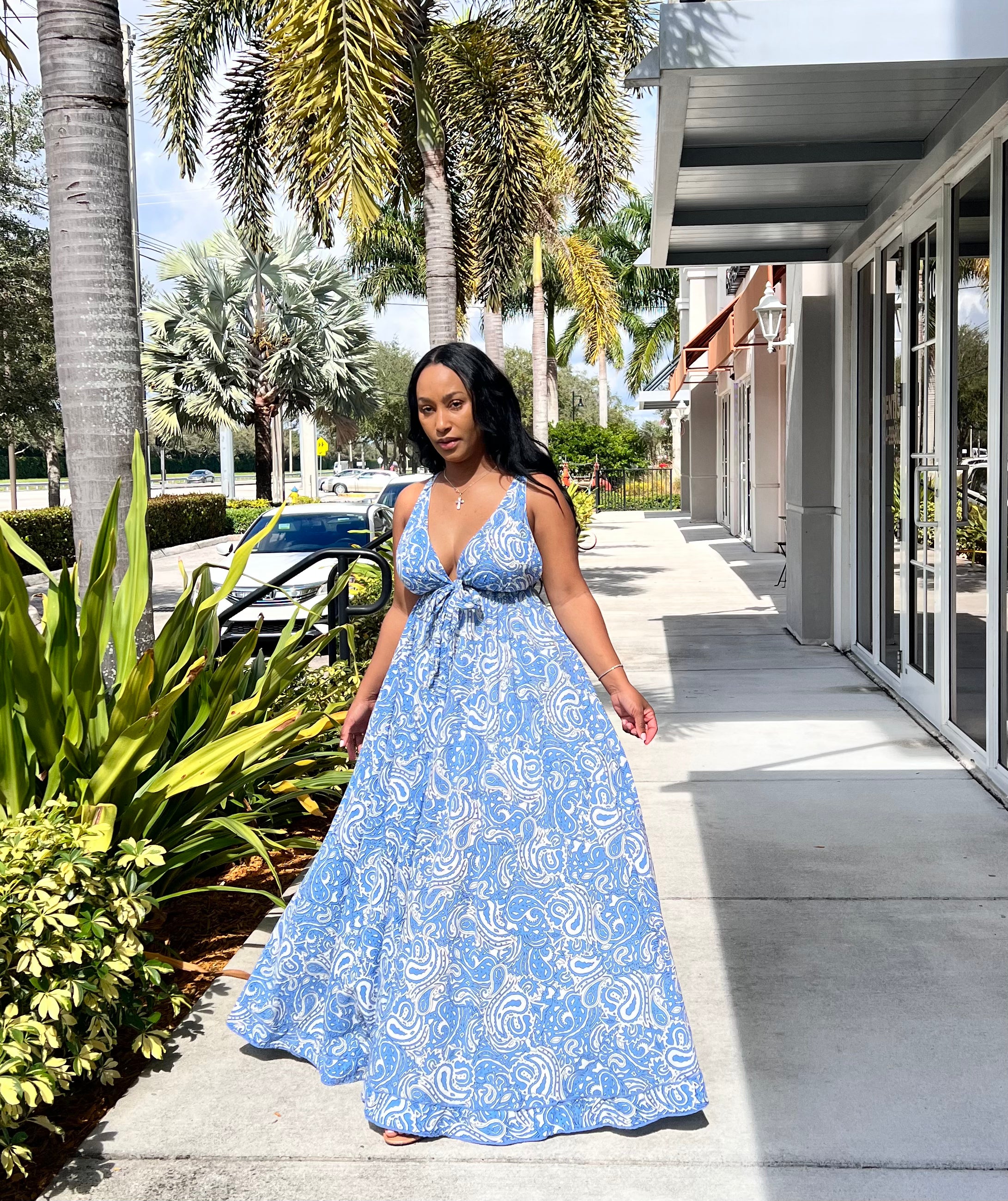 women's fashion maxi dress PRETTYGARDEN Women's Floral Maxi Dress 2026 Fall Long Sleeve V Neck A Line Long Flowy Spring Party Boho Dresses (Blue,Small) at Amazon Women's Clothing store