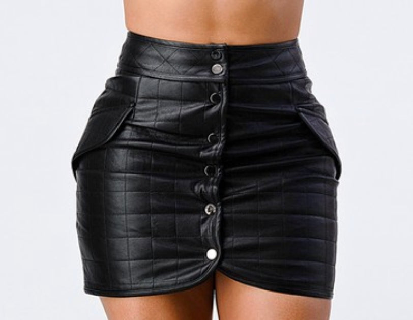 Farah Faux Leather Mini Skirt