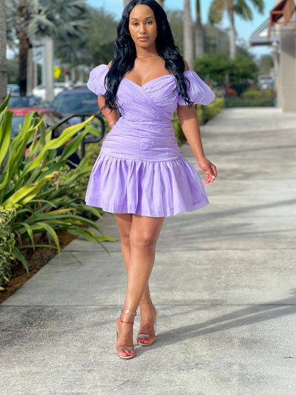 Rosy Mini Dress (Lavender)